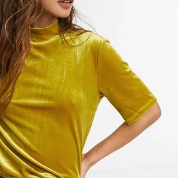 Madewell Velvet Mockneck Top - Picture 3 of 7